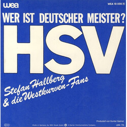 Stefan Hallberg / Die Westkurven-Fans Wer Ist Deutscher Meister? HSV USED VINYL 7INCH 45 RPM SINGLE STEREO