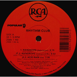 Rhythm Club Raindrops USED VINYL 12INCH 33 S RPM