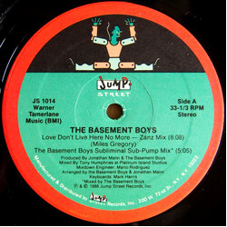 The Basement Boys Love Don't Live Here No More USED VINYL 12INCH 33 S RPM