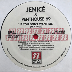 Jenice & Penthouse 69 If You Don't Want Me USED VINYL 12INCH 33 S RPM