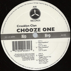 Crooklyn Clan Chooze One USED VINYL 12INCH 33 S RPM