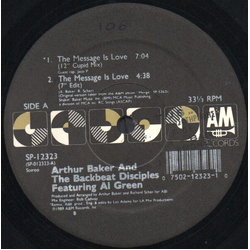 Arthur Baker And The Backbeat Disciples The Message Is Love Vinyl 12" USED
