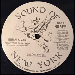 Brian & Zan Pump  Your Body USED VINYL 12INCH 33 S RPM