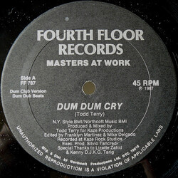 Masters At Work (2) Dum Dum Cry USED VINYL 12INCH 45 RPM
