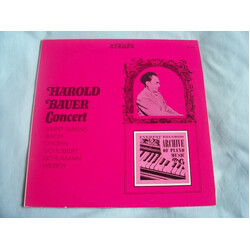 Harold Bauer Harold Bauer Concert Vinyl LP USED