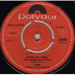 Cream (2) Anyone For Tennis (The Savage Seven Theme) USED VINYL 7INCH 45 RPM SINGLE MONO