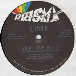Lime (2) Your Love (Remix) / Come And Get Your Love (Remix) USED VINYL 12INCH 33 S RPM REISSUE