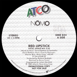 Nómo (2) Red Lipstick USED VINYL 12INCH 33 S RPM PROMO