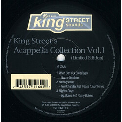 Various King Street's Acappella Collection Vol. 1 USED VINYL 12INCH 33 S RPM LIMITED EDITION