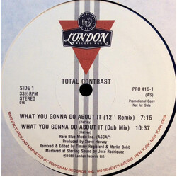 Total Contrast What You Gonna Do About It USED VINYL 12INCH 33 S RPM PROMO