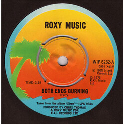 Roxy Music Both Ends Burning USED VINYL 7INCH 45 RPM SINGLE