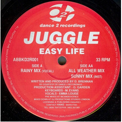 Juggle Easy Life USED VINYL 12INCH 33 S RPM