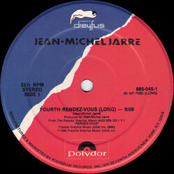 Jean-Michel Jarre Fourth Rendez-Vous (Long) USED VINYL 12INCH 33 S RPM SINGLE