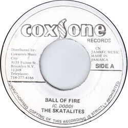 The Skatalites / The Tonetts Ball Of Fire / Every Time USED VINYL 7INCH 45 RPM REISSUE REPRESS