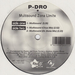 P.DRO Multisound Zona Límite USED VINYL 12INCH 33 S RPM 45 RPM