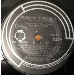Split Enz Message To My Girl USED VINYL 7INCH 45 RPM SINGLE