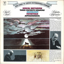 Rudolf Serkin / Ludwig Van Beethoven Three Favorite Sonatas Vinyl LP USED