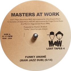 Masters At Work MAW Lost Tapes 4 USED VINYL 12INCH 33 S RPM