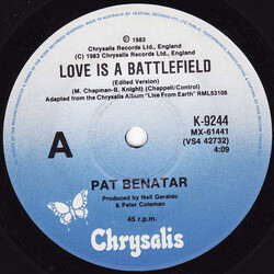 Pat Benatar Love Is A Battlefield USED VINYL 7INCH 45 RPM SINGLE