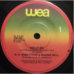B. A. Robertson / Maggie Bell Hold Me USED VINYL 7INCH 45 RPM SINGLE