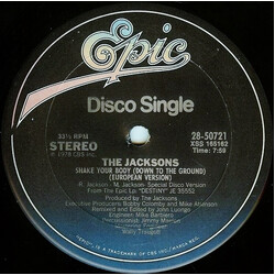 The Jacksons Shake Your Body (Down To The Ground) (European Version) USED VINYL 12INCH SINGLE 33 S RPM