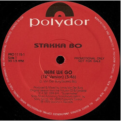 Stakka Bo Here We Go USED VINYL 12INCH 33 S RPM PROMO