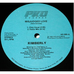 Kimberly (2) Misjudged Love USED VINYL 12INCH 33 S RPM