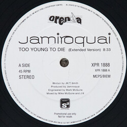 Jamiroquai Too Young To Die USED VINYL 12INCH 45 RPM PROMO