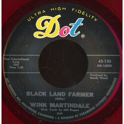 Wink Martindale Black Land Farmer / Deck Of Cards USED VINYL 7INCH 45 RPM