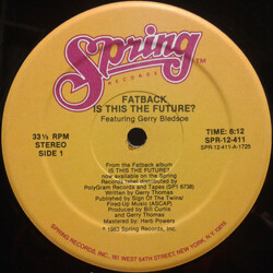 The Fatback Band Is This The Future? USED VINYL 12INCH 33 S RPM