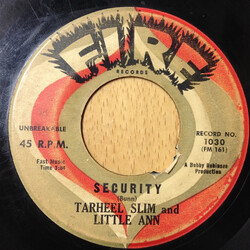 Tarheel Slim & Little Ann Security / Bless You My Darling USED VINYL 7INCH 45 RPM