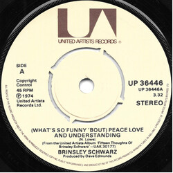 Brinsley Schwarz (What's So Funny 'Bout) Peace Love And Understanding USED VINYL 7INCH 45 RPM SINGLE