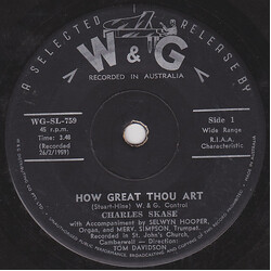 Charles Skase How Great Thou Art USED VINYL 7INCH 45 RPM SINGLE