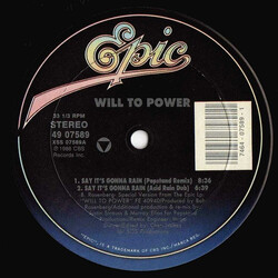 Will To Power Say It's Gonna Rain (New Remixes) USED VINYL 12INCH 33 S RPM STEREO