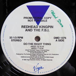 Redhead Kingpin And The FBI Do The Right Thing USED VINYL 12INCH 33 S RPM PROMO