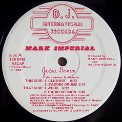 Mark Imperial J'Adore Danser USED VINYL 12INCH 33 S RPM