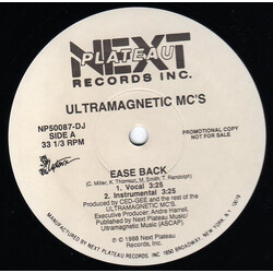 Ultramagnetic MC's Ease Back / Kool Keith Housing Things USED VINYL 12INCH 33 S RPM PROMO
