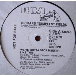 Richard 'Dimples' Fields We've Gotta Stop Meetin' Like This Vinyl 12" USED