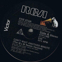 Five Star Can't Wait Another Minute USED VINYL 12INCH 33 S RPM