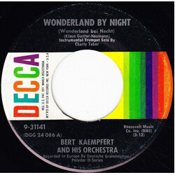 Bert Kaempfert & His Orchestra Wonderland By Night (Wunderland Bei Nacht) USED VINYL 7INCH 45 RPM