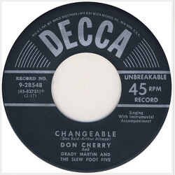 Don Cherry (2) / Grady Martin And The Slew Foot Five Changeable / A Lover's Quarrel USED VINYL 7INCH 45 RPM MONO