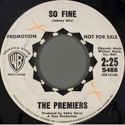 The Premiers So Fine USED VINYL 7INCH 45 RPM PROMO