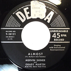 Mervin Shiner / Grady Martin And The Slew Foot Five AlmostLet's Take A Trip To The Moon USED VINYL 7INCH 45 RPM SINGLE
