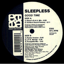 Sleepless (2) Good Time USED VINYL 12INCH 33 S RPM