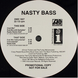 Three Shades Brown Nasty Bass USED VINYL 12INCH 33 S RPM PROMO
