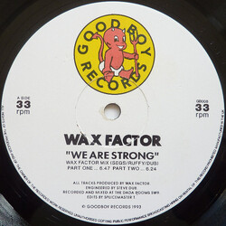 Wax Factor We Are Strong / It's Only Love USED VINYL 12INCH