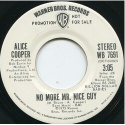 Alice Cooper No More Mr. Nice Guy USED VINYL 7INCH 45 RPM SINGLE PROMO STEREO MONO