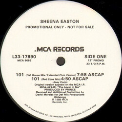 Sheena Easton 101 USED VINYL 12INCH 33 S RPM SINGLE PROMO