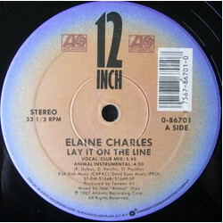 Elaine Charles Lay It On The Line USED VINYL 12INCH 33 S RPM SINGLE