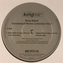 Various King Street Unreleased Remix Collection Vol. 1 USED VINYL 12INCH 33 S RPM